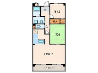 ヴェルディ林崎【2階】の間取り