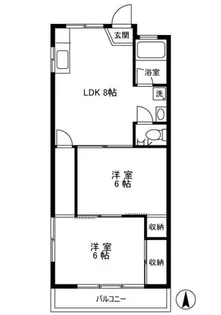 サンハイツ【2階】の間取り