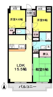 プレミール赤塚【2階】の間取り