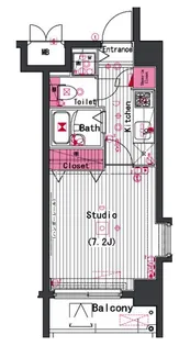 ガーラ市ヶ谷銀杏坂【6階】の間取り