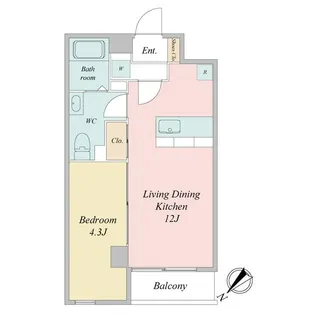 神奈川県横浜市港北区新横浜2【マンション】の間取り