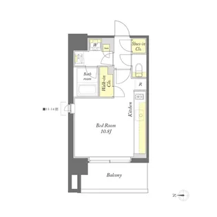 プライムメゾン蒲田【4階】の間取り