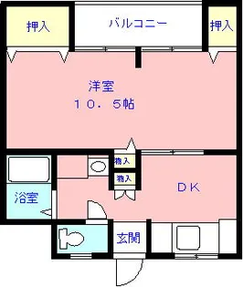 ドエル幕張【1階】の間取り