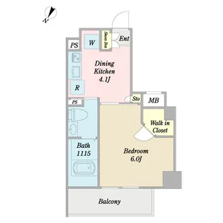 オークスクエア新川【3階】の間取り