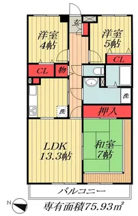 市川東レジデンス【5階】の間取り