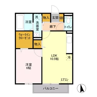 ヴィルヌーブ【2階】の間取り