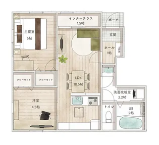 リーブルファイン東武動物公園駅【1階】の間取り