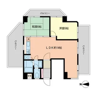 セザール池袋要町【8階】の間取り