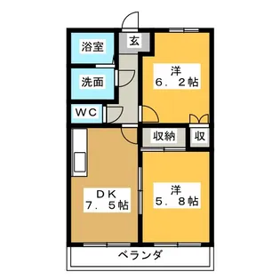 ウィステリアwind【2階】の間取り