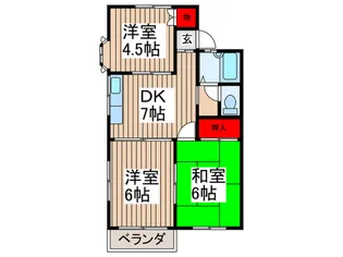 モンシェリー曽谷A棟【1階】の間取り