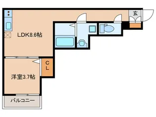 Crecia 砂津【3階】の間取り