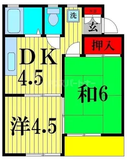 ファミールハイツC【1階】の間取り