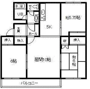 春光ユニバーサルマンション【1階】の間取り
