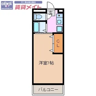 コーポ伊吹 C【2階】の間取り