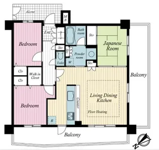 クレストフォルム上野グランステージ【3階】の間取り