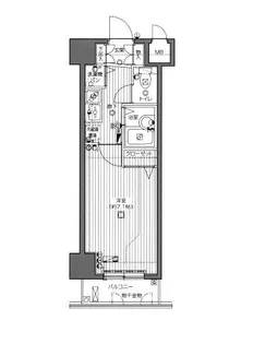 ガラ・ステージ麻布十番【11階】の間取り