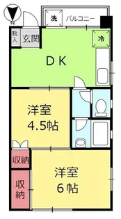 ハイツカネヨ【4階】の間取り