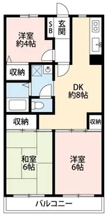 ベルデュール永野II【1階】の間取り