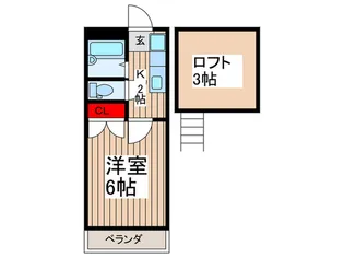 志幸22パピオンA【2階】の間取り