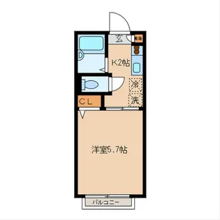 カーサ クレッシェンド【2階】の間取り