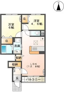 メゾン・プログレス【1階】の間取り