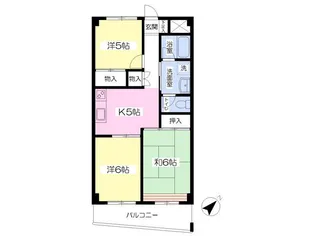 ボナール大里【2階】の間取り