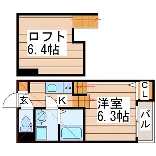 リヴェール大和町【1階】の間取り