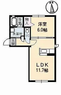ラ・パルテール新屋敷 I【1階】の間取り