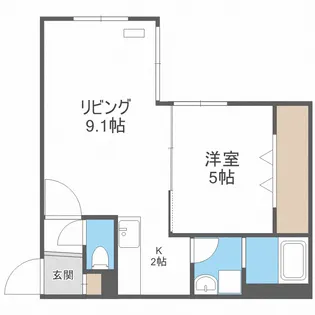 TiamoSoen(ティアモ桑園)【2階】の間取り