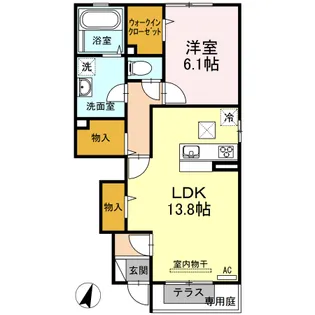 シュプリーム B棟【1階】の間取り