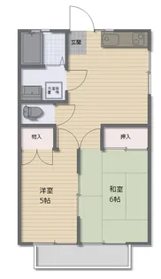 フラッツT6【1階】の間取り