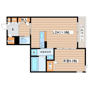 ヴェルデ向山【1階】の間取り