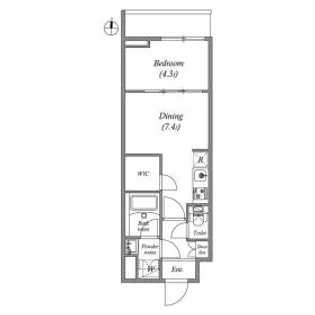 クオリタス大島【4階】の間取り