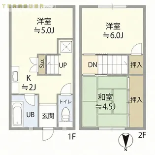 コンフォートハウス敷戸【2階】の間取り