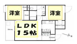 カーサ・トリアーデ【2階】の間取り