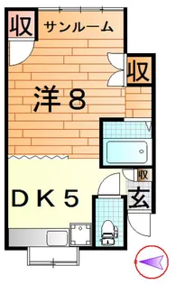 ピュアイン21【1階】の間取り