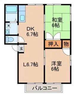 ウエストコーポ【2階】の間取り