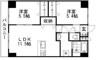 ピュアローズ【4階】の間取り