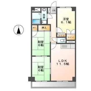 アビタシオン イモト【2階】の間取り