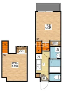 デ・クメール久原【2階】の間取り