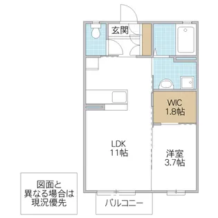 ハイツタキ A棟【1階】の間取り