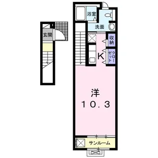 インハーリット【2階】の間取り