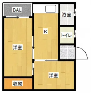 第2中万ビル【2階】の間取り