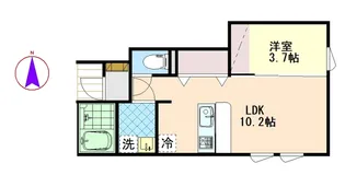 林ノ杜350米沢駅前【1階】の間取り