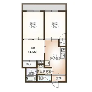 マンション福甚【4階】の間取り