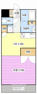 セントラルヒルズB【3階】の間取り