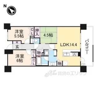 プレミスト天理【6階】の間取り
