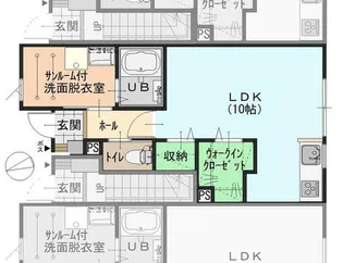 サンモール内日角【1階】の間取り
