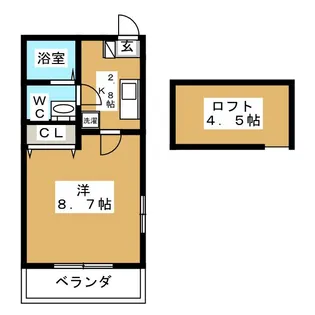 ベラビスタオーシャンテラス【2階】の間取り