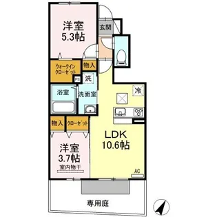 ビューメゾン【1階】の間取り